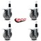 Service Caster 5'' Semi Steel Swivel 1-3/8'' Expanding Stem Caster Set Total Lock Brake, 4PK SCC-EXTTL20S515-SSR-138-4 - alternate 2